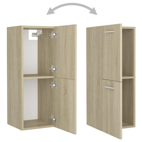 Badezimmerschrank Sonoma-Eiche 30x30x80 cm Holzwerkstoff