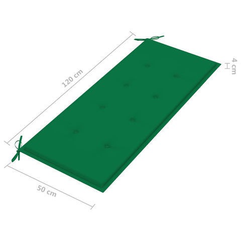 2-Sitzer-Gartenbank mit Auflage 120 cm Grau Eukalyptusholz