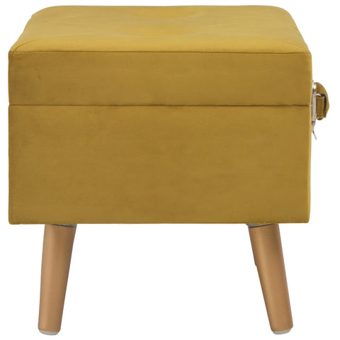 Hocker mit Stauraum 3 Stk. Senfgelb Samt