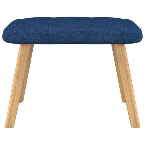 Schaukelsessel mit Hocker Blau Stoff