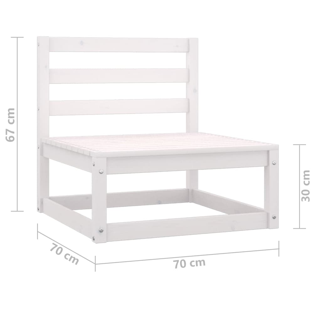 3-Sitzer-Gartensofa mit Kissen Kiefer Massivholz