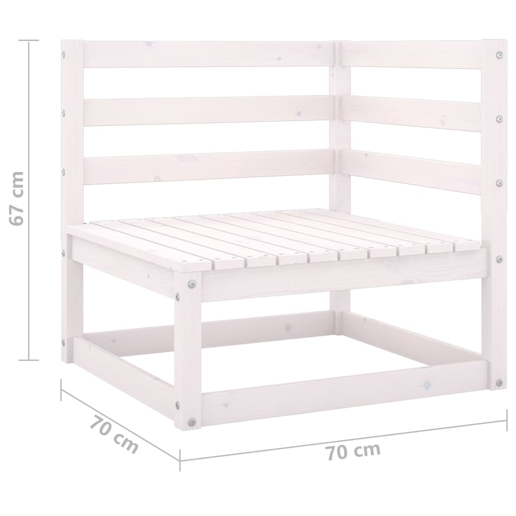 4-Sitzer-Gartensofa mit Kissen Kiefer Massivholz