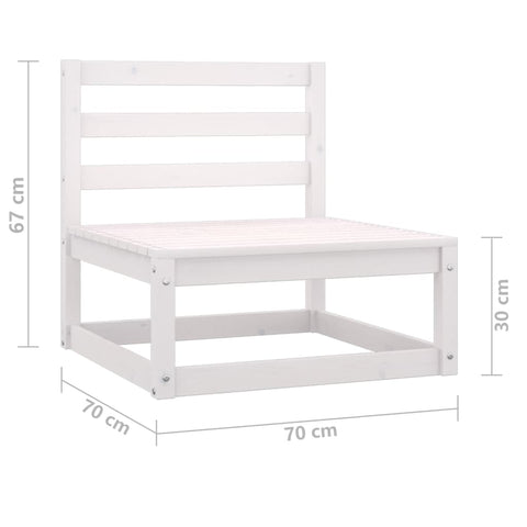 4-Sitzer-Gartensofa mit Kissen Kiefer Massivholz