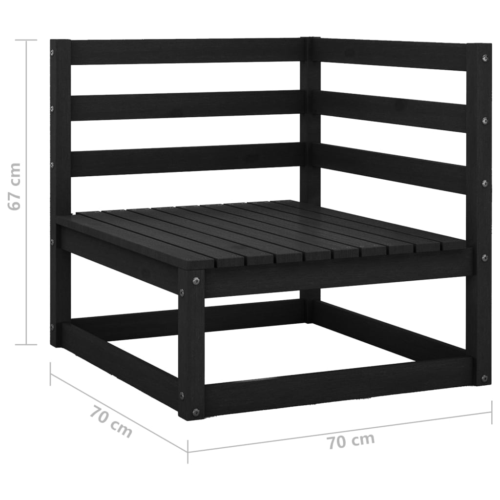 4-Sitzer-Gartensofa mit Kissen Kiefer Massivholz