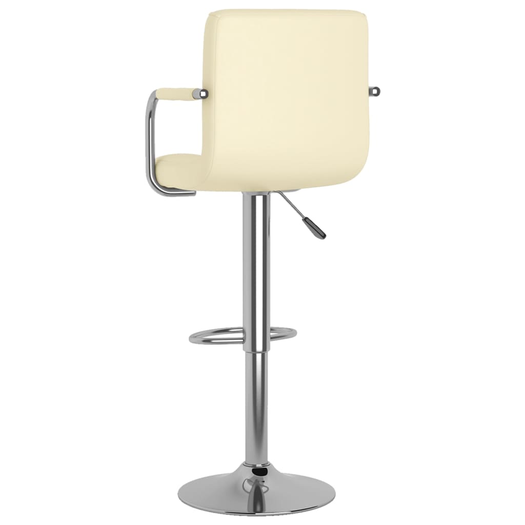 Barhocker 2 Stk. Creme Kunstleder