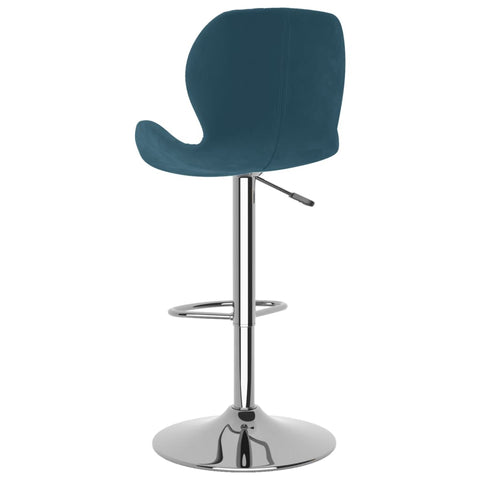 Barhocker 2 Stk. Blau Samt