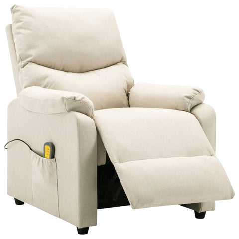 Massagesessel Elektrisch Creme Stoff