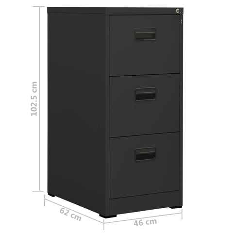 Aktenschrank Anthrazit 46x62x102,5 cm Stahl