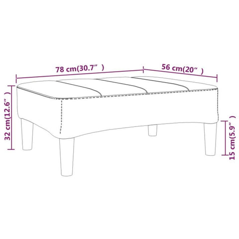 Fußhocker Blau 78x56x32 cm Stoff