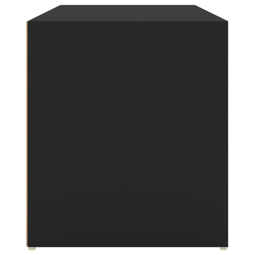 Flurbank 80x40x45 cm Schwarz Holzwerkstoff