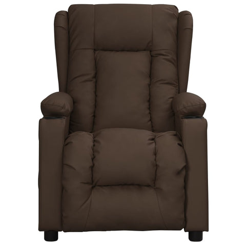 Massagesessel Braun Kunstleder