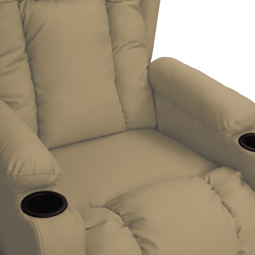Massagesessel Cappuccino-Braun Kunstleder