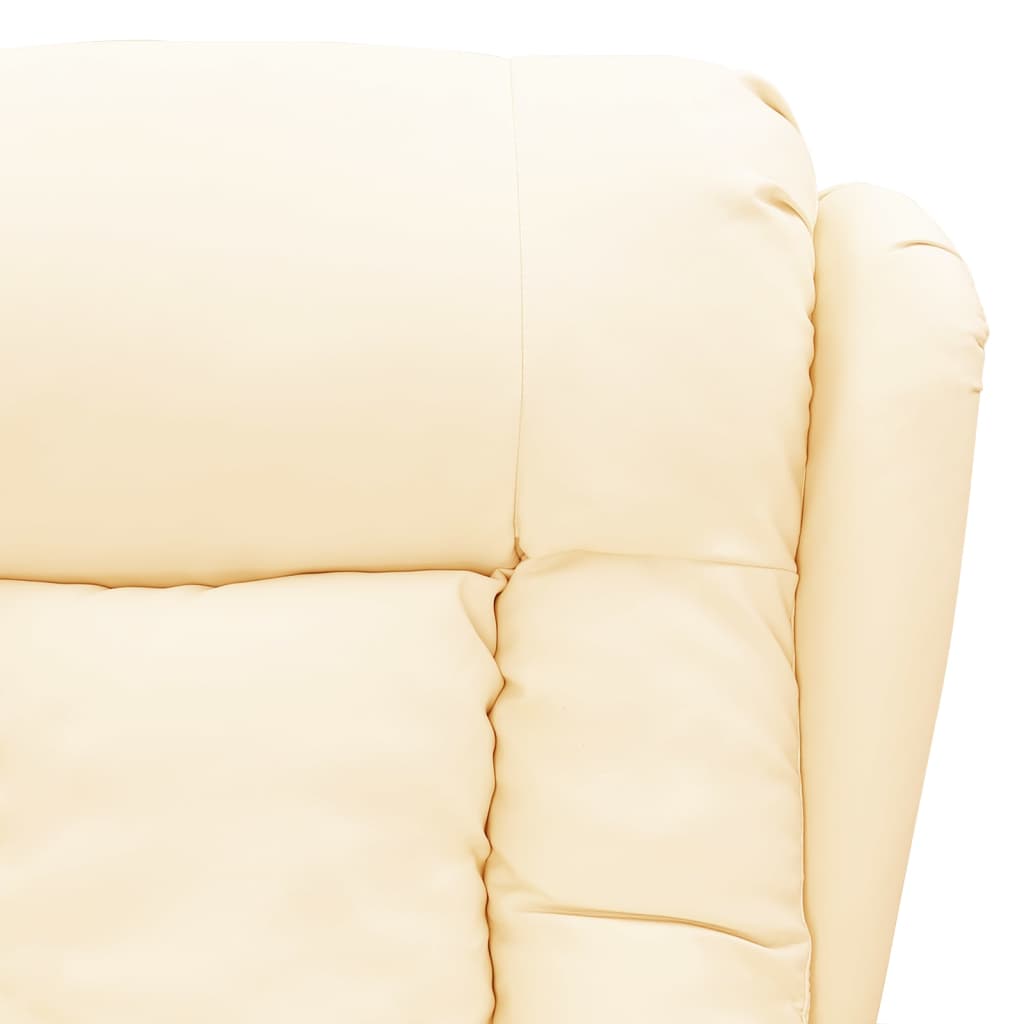 Massagesessel Creme Kunstleder