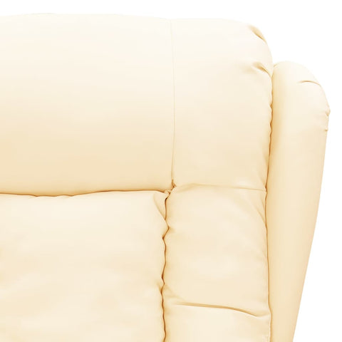 Massagesessel Creme Kunstleder