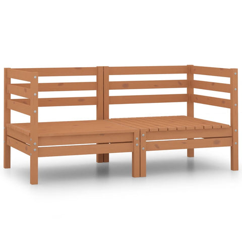 2-Sitzer-Gartensofa Honigbraun Massivholz Kiefer