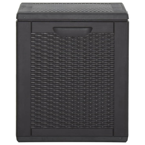 Garten-Aufbewahrungsbox 180 L Schwarz PP Rattan