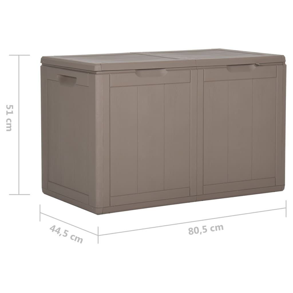 Garten-Aufbewahrungsbox 180 L Braun PP Rattan