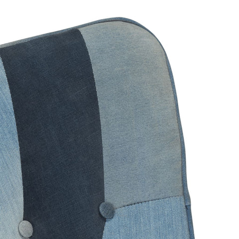 Schaukelsessel Blau Denim Patchwork Canvas