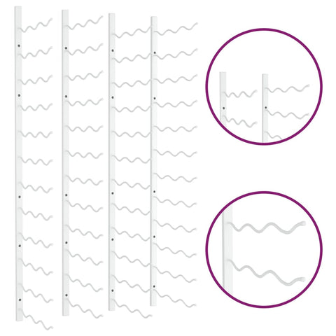 Wand-Weinregal für 36 Flaschen 2 Stk. Weiß Eisen