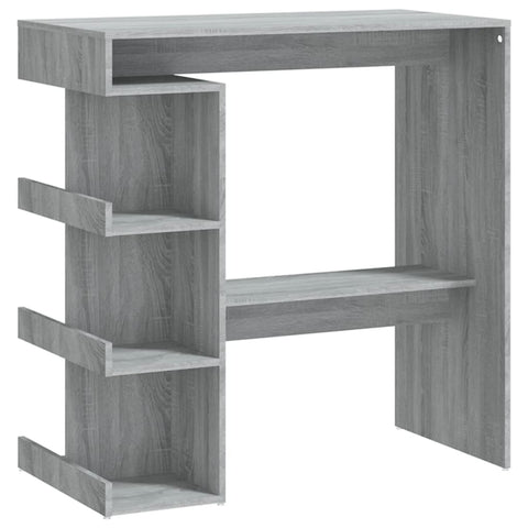 Bartisch mit Regal Grau Sonoma 100x50x101,5 cm