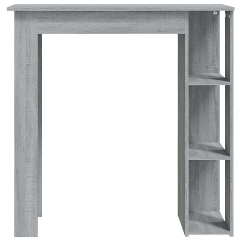 Bartisch mit Regal Grau Sonoma 102x50x103,5 cm Holzwerkstoff