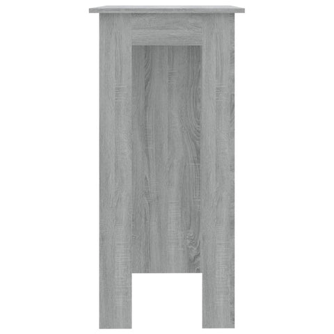 Bartisch mit Regal Grau Sonoma 102x50x103,5 cm Holzwerkstoff