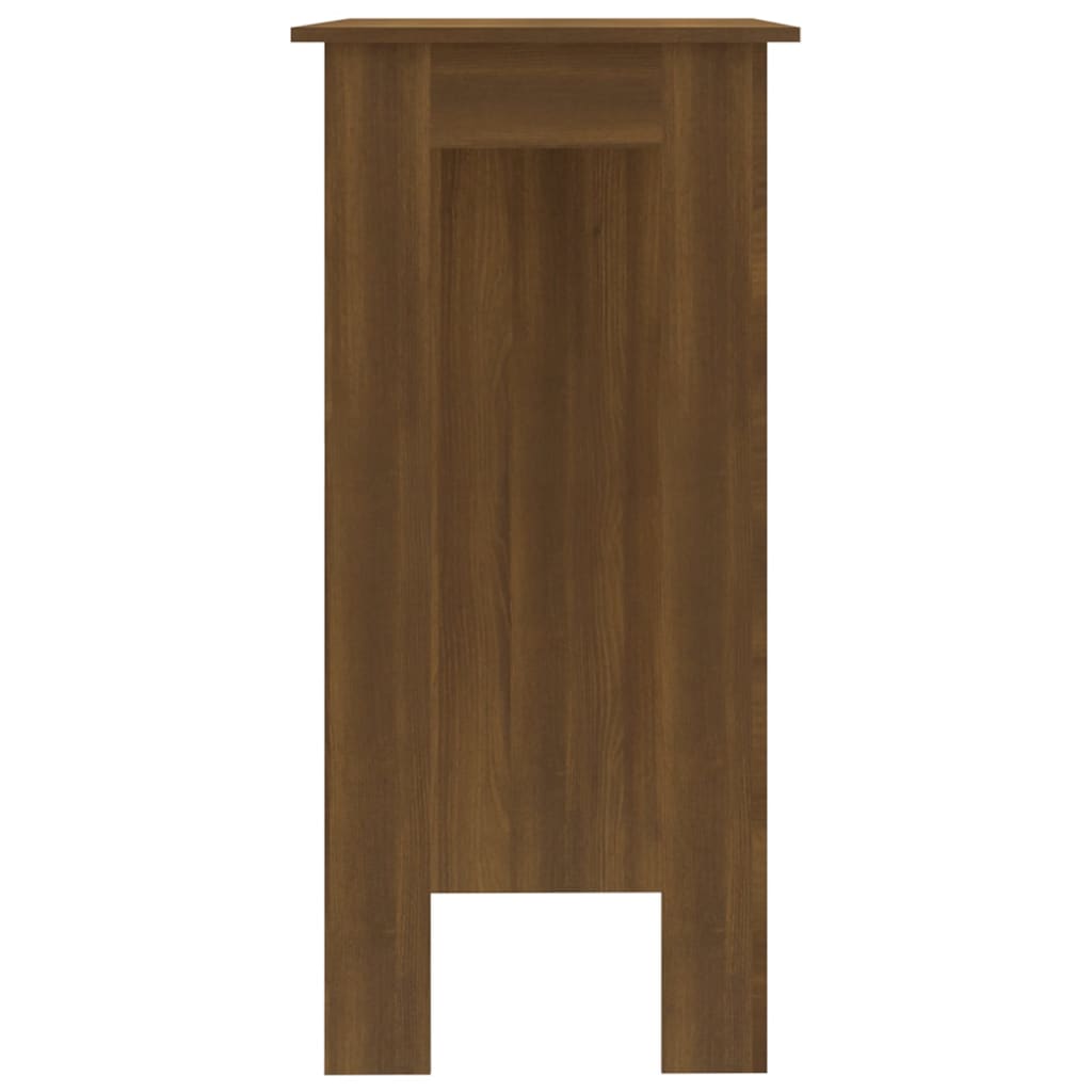 Bartisch mit Regal Braun Eiche 102x50x103,5 cm Holzwerkstoff