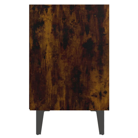 Nachttisch mit Metallbeinen Räuchereiche 40x30x50 cm