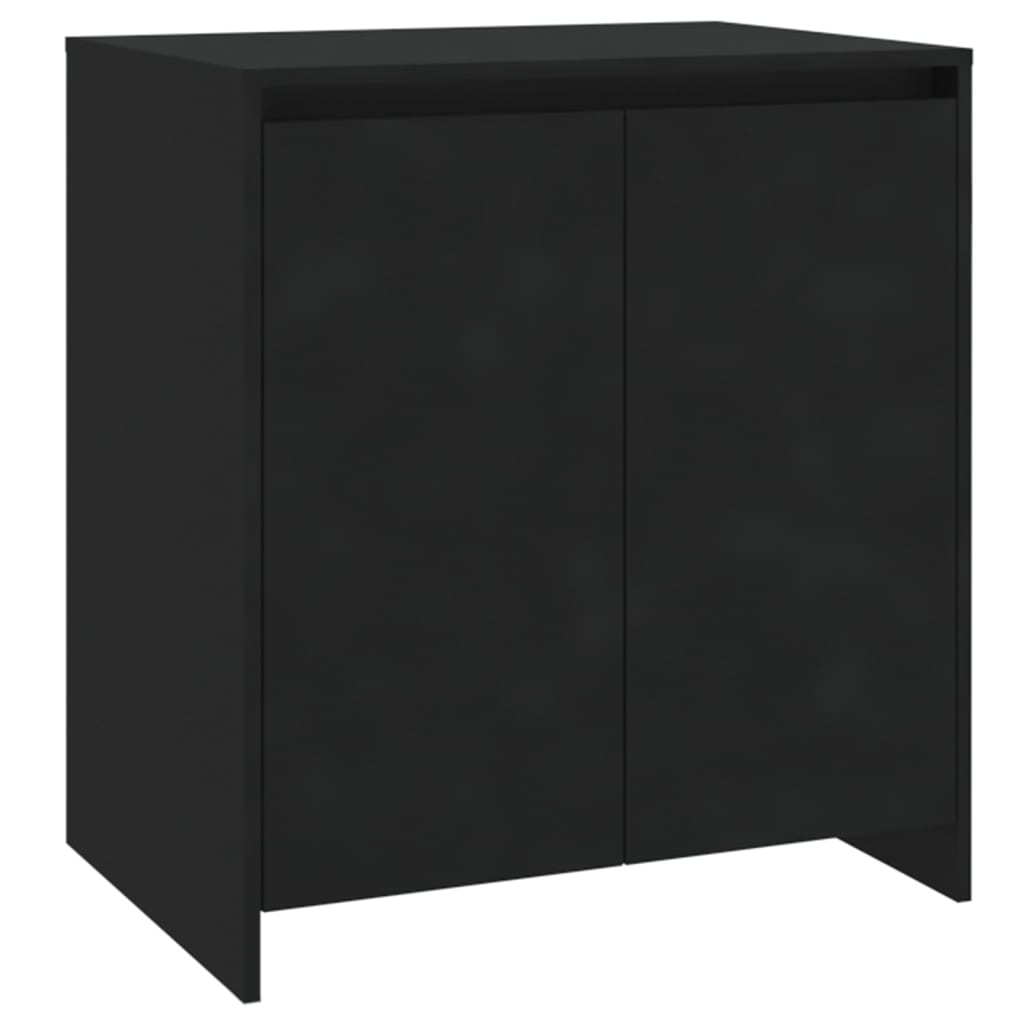 3-tlg. Sideboard Schwarz Holzwerkstoff