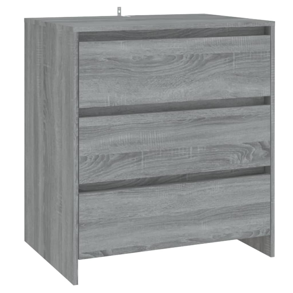 3-tlg. Sideboard Grau Sonoma Holzwerkstoff