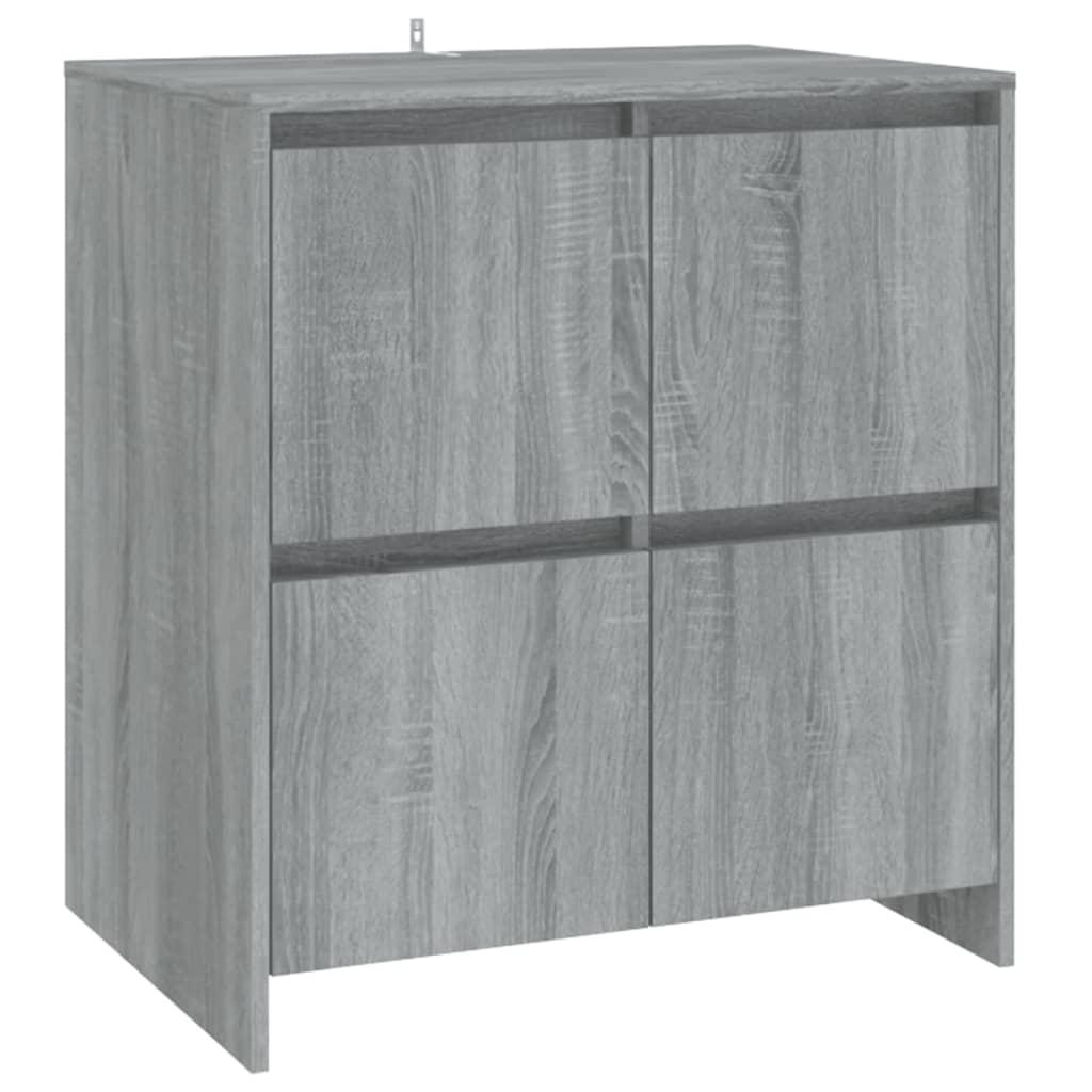 3-tlg. Sideboard Grau Sonoma Holzwerkstoff