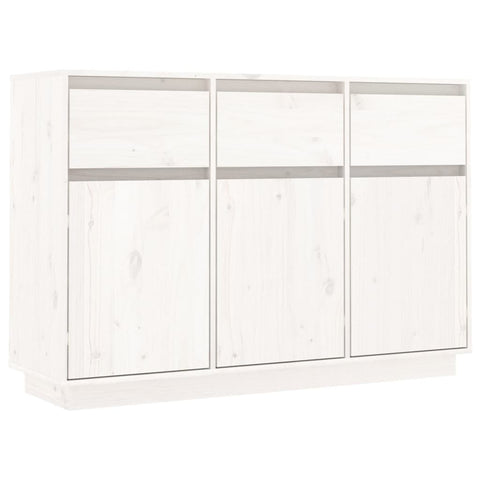 Sideboard Weiß 110x34x75 cm Massivholz Kiefer