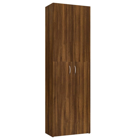 Büroschrank Braun Eichen-Optik 60x32x190 cm Holzwerkstoff