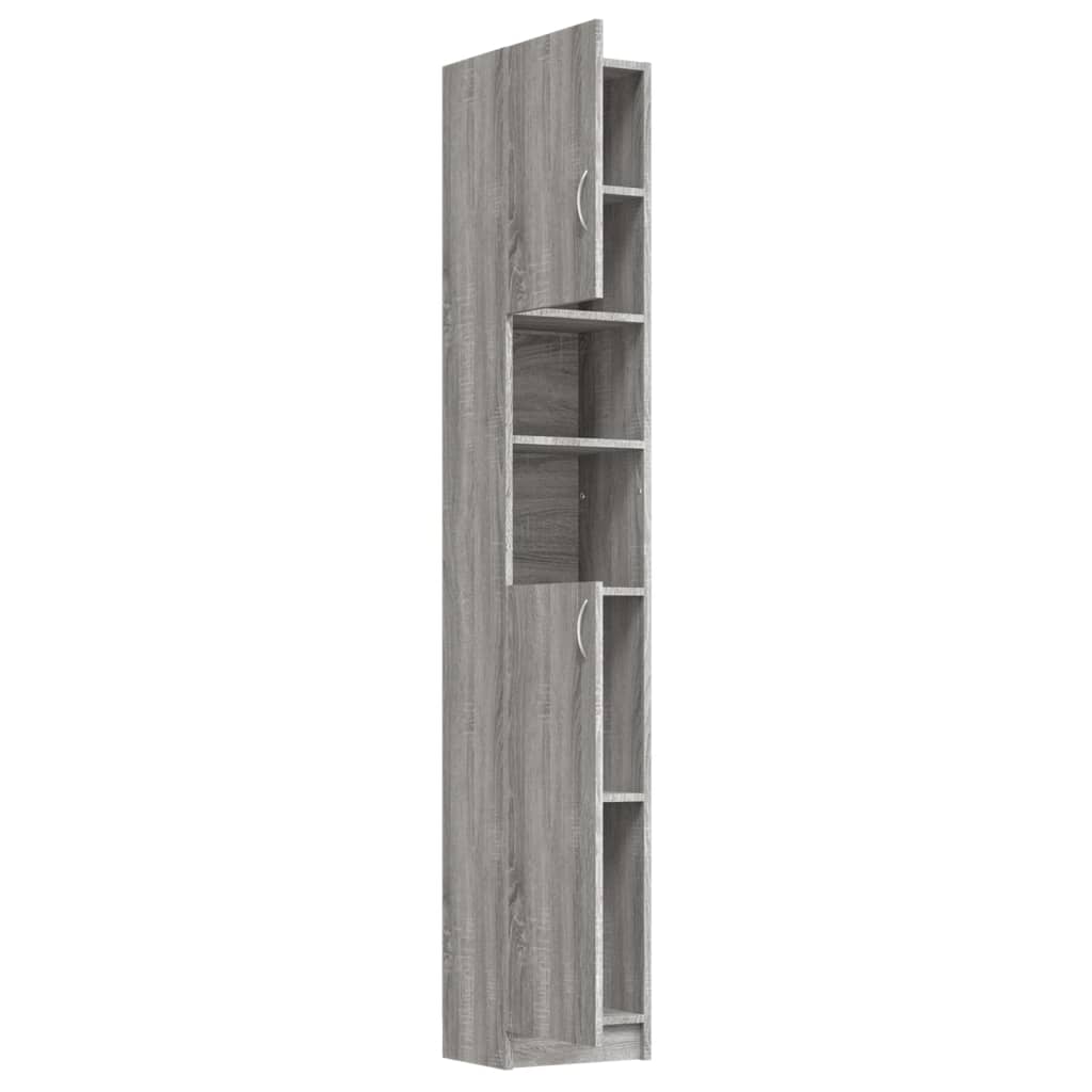 Badezimmerschrank Grau Sonoma 32x25,5x190 cm Holzwerkstoff