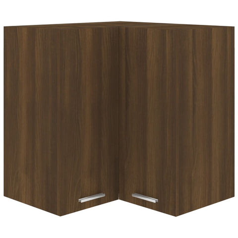 Eck-Hängeschrank Braun Eichen-Optik 57x57x60 cm Holzwerkstoff