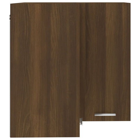 Eck-Hängeschrank Braun Eichen-Optik 57x57x60 cm Holzwerkstoff