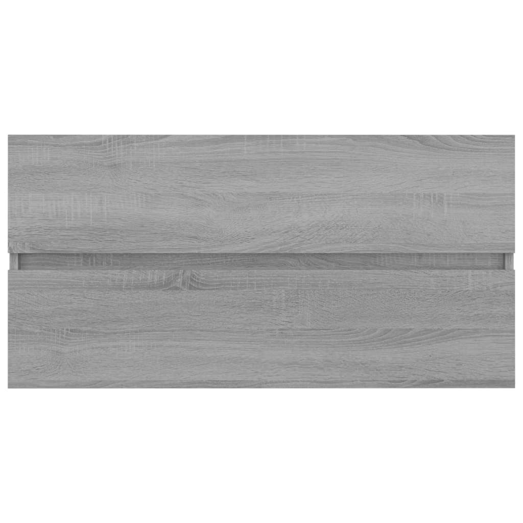 Waschbeckenunterschrank Grau Sonoma 90x38,5x45 cm Holzwerkstoff