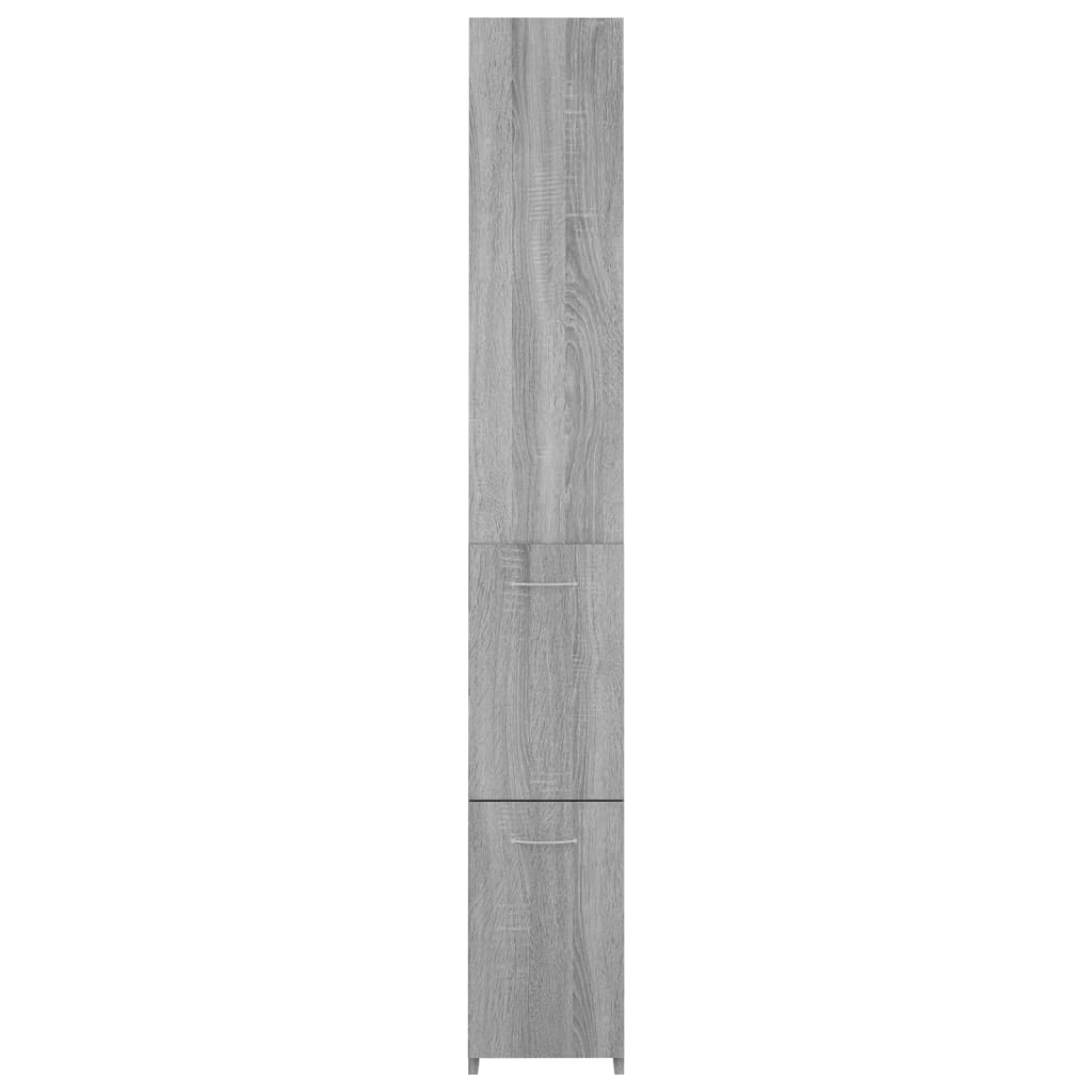 Badschrank Grau Sonoma 25x26,5x170 cm Holzwerkstoff