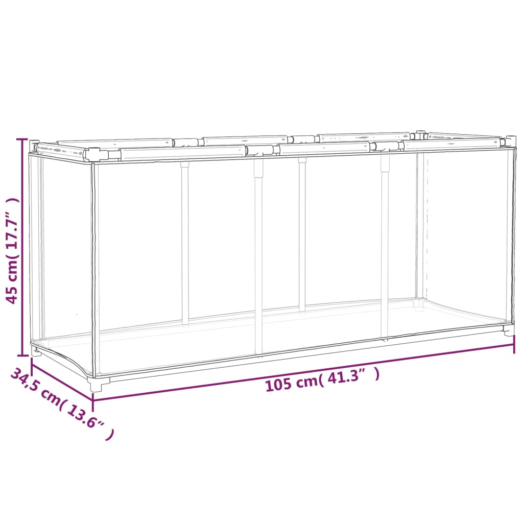 Aufbewahrungsbox Schwarz 105x34,5x45 cm Stoff