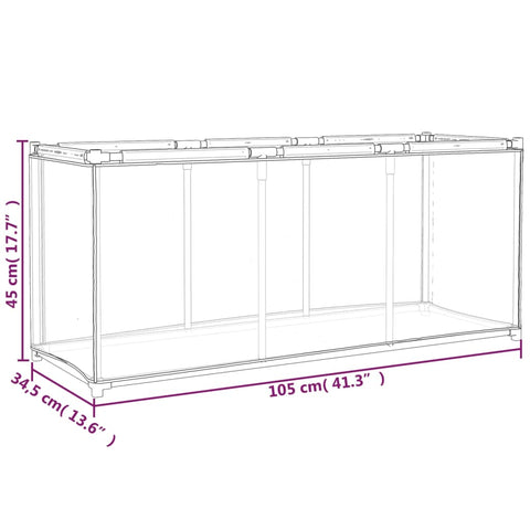 Aufbewahrungsbox Grau 105x34,5x45 cm Stoff