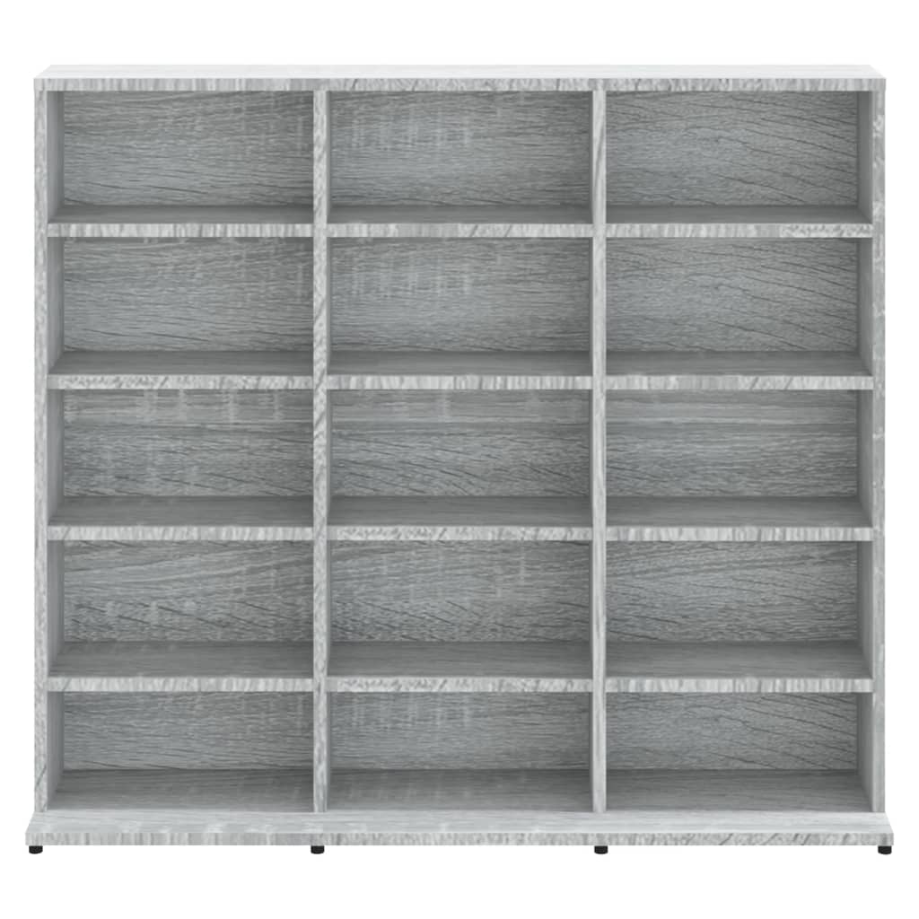 CD-Regal Grau Sonoma 102x23x89,5 cm Holzwerkstoff