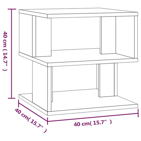 Beistelltisch Grau Sonoma 40x40x40 cm Holzwerkstoff