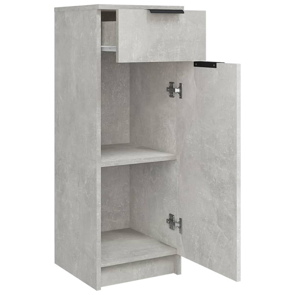 Badschrank Betongrau 32x34x90 cm Holzwerkstoff