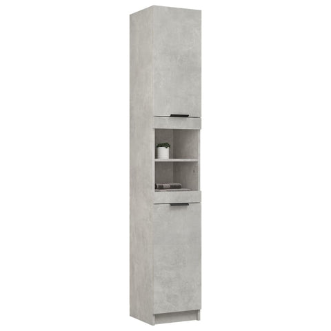 Badschrank Betongrau 32x34x188,5 cm Holzwerkstoff