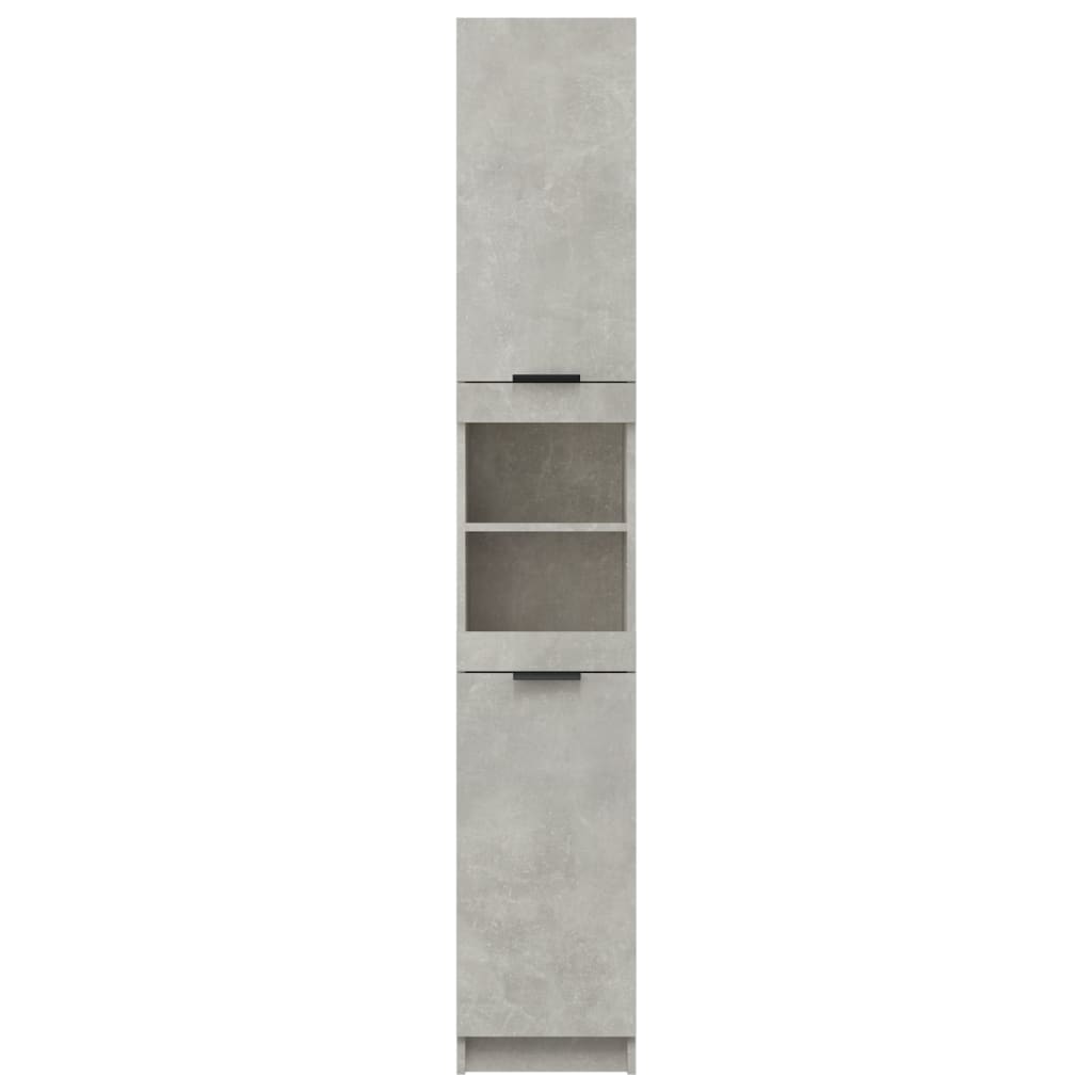 Badschrank Betongrau 32x34x188,5 cm Holzwerkstoff