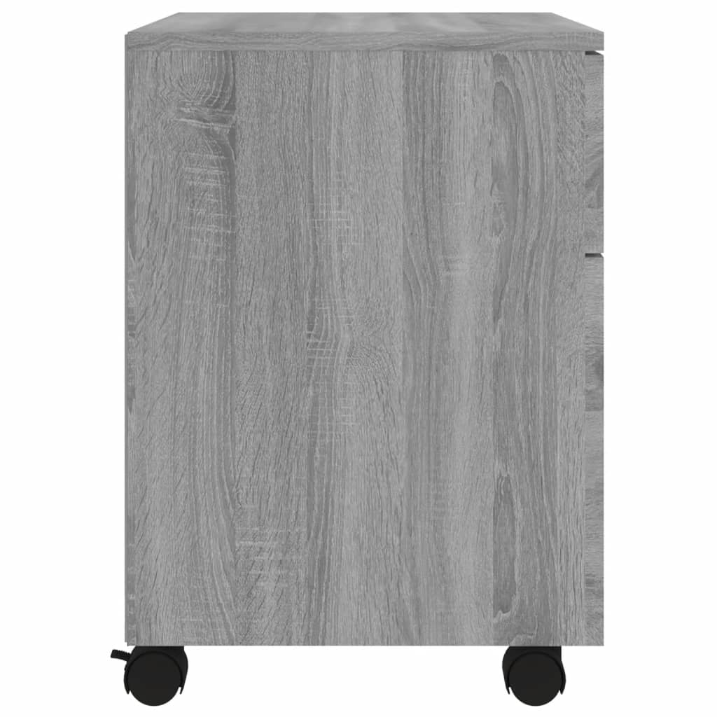 Mobiler Aktenschrank mit Rollen Grau Sonoma 45x38x54 cm