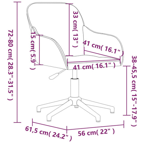 Bürostuhl Drehbar Gelb Samt