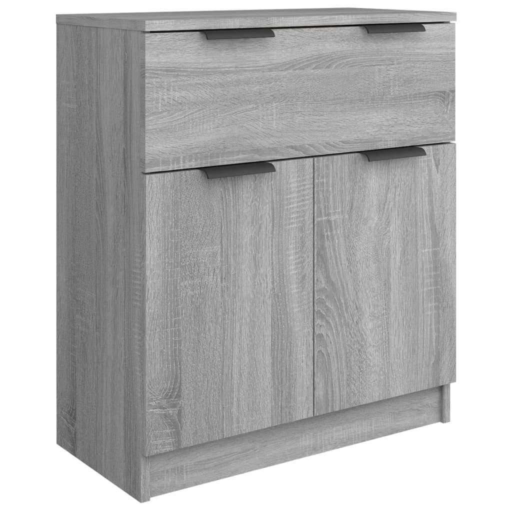 3-tlg. Sideboard Grau Sonoma Holzwerkstoff