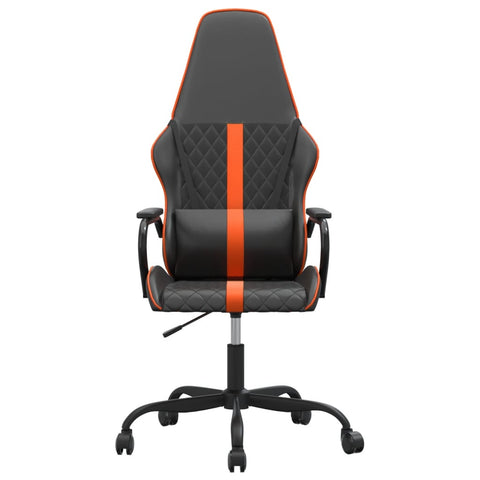 Gaming-Stuhl mit Massagefunktion Orange und Schwarz Kunstleder