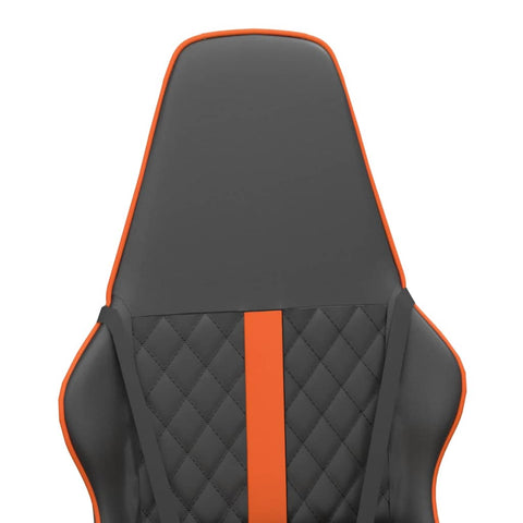 Gaming-Stuhl mit Massagefunktion Orange und Schwarz Kunstleder